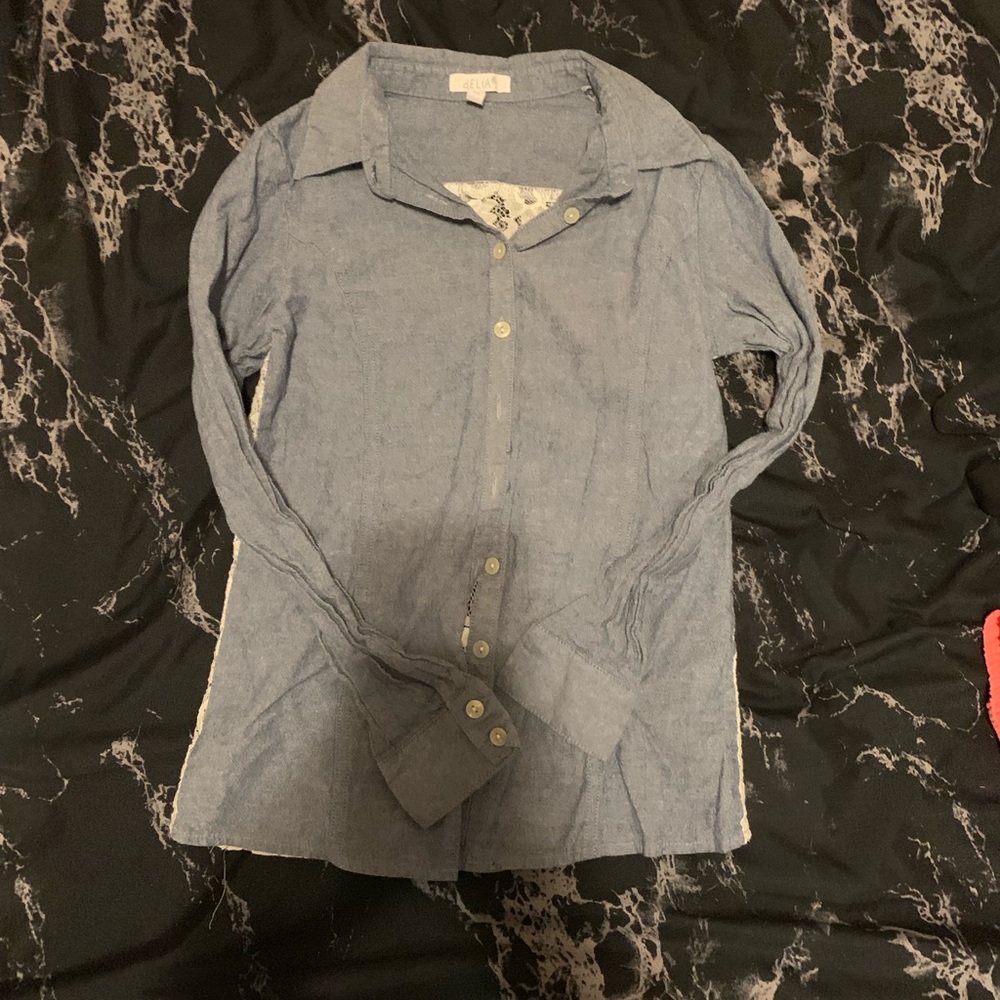 Long sleeve button up with lacy back